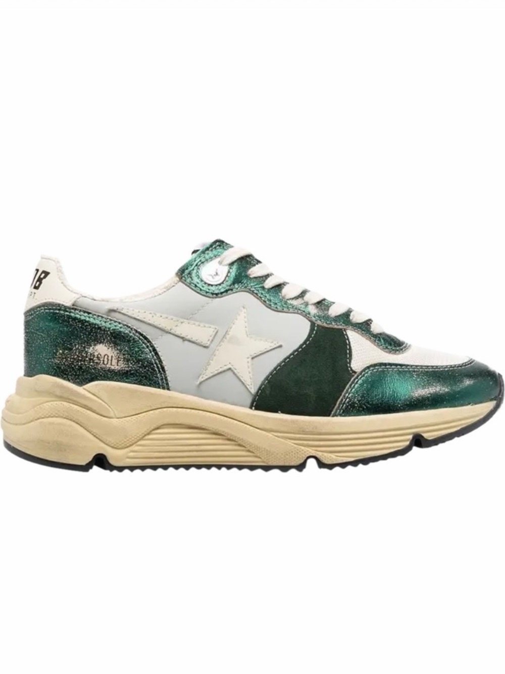 Golden Goose Wmns Running Sole 'Metallic Green'  Sz 38 - Picture 2 of 10